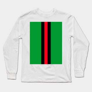 Glentoran Green, Black, Red NFL Retro stripes Long Sleeve T-Shirt